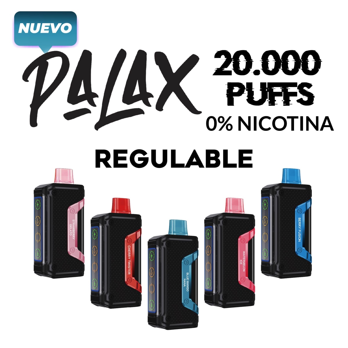 PALAX - 20.000 puffs - Recarga USB 3.0 - SIN NICOTINA